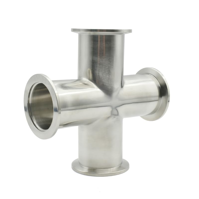 Accesorio KF16 de vacío en cruz de acero inoxidable 304 para tuberías industriales 7
