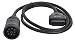 Mo-Co-So 1m/39" 9 Pin Male Deutsch J1939 to 16 Pin J1962 OBD-II Female for GPS Trackers and Scan Tools