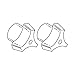 Moen 92191 Commercial Tri-Blade Replacement Handles (x2), Chrome