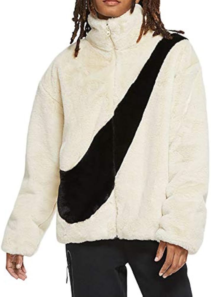 cu6559-238 ナイキ　ファー　ジャケット　ホワイト　白 Amazon.co.jp: [ナイキ] エコファー ビッグスウッシュ フリース