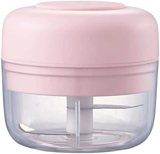 Maszynka do czosnku, bezprzewodowa maszynka do mielenia małych żywności, ładowany robot kuchenny do mięsa/dyni/jedzenia dla niemowląt (różowy)