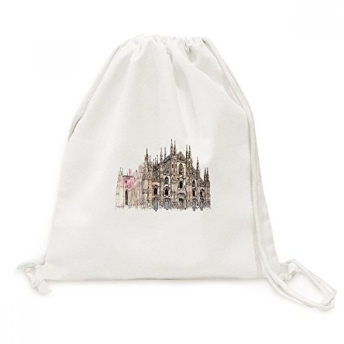 Sac à dos cordon Milan Italie en toile de voyage et sport pour adulte