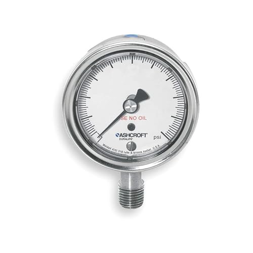 Vacuum Gauge, 30 Hg to 0, 2-1/2In, 1/4In