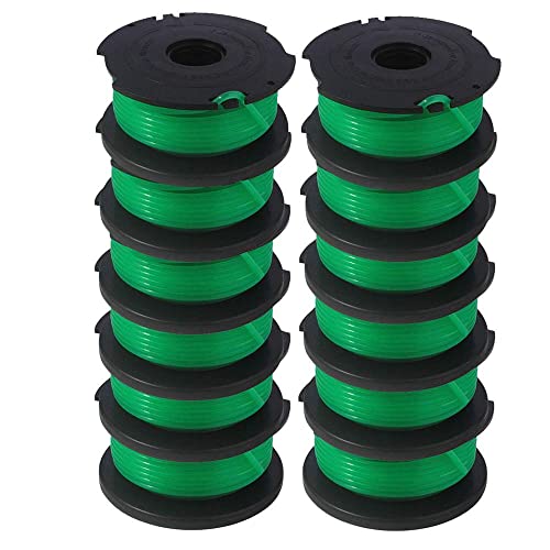 Carrete de repuesto SF-080 para Black and Decker GH3000 LST540 LST540B GH3000R SF-080-BKP Auto Feed Bobina Single Line Recortadora 20 ft 0.080 pulgadas (10 unidades) por TOPEMAI Cover