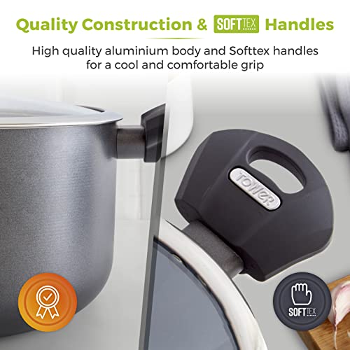 Tower T80304 Cerasure 24cm Casserole Dish with Non-Stick Coating, Suitable for all Hob Types, Graphite, Grey - Image 6