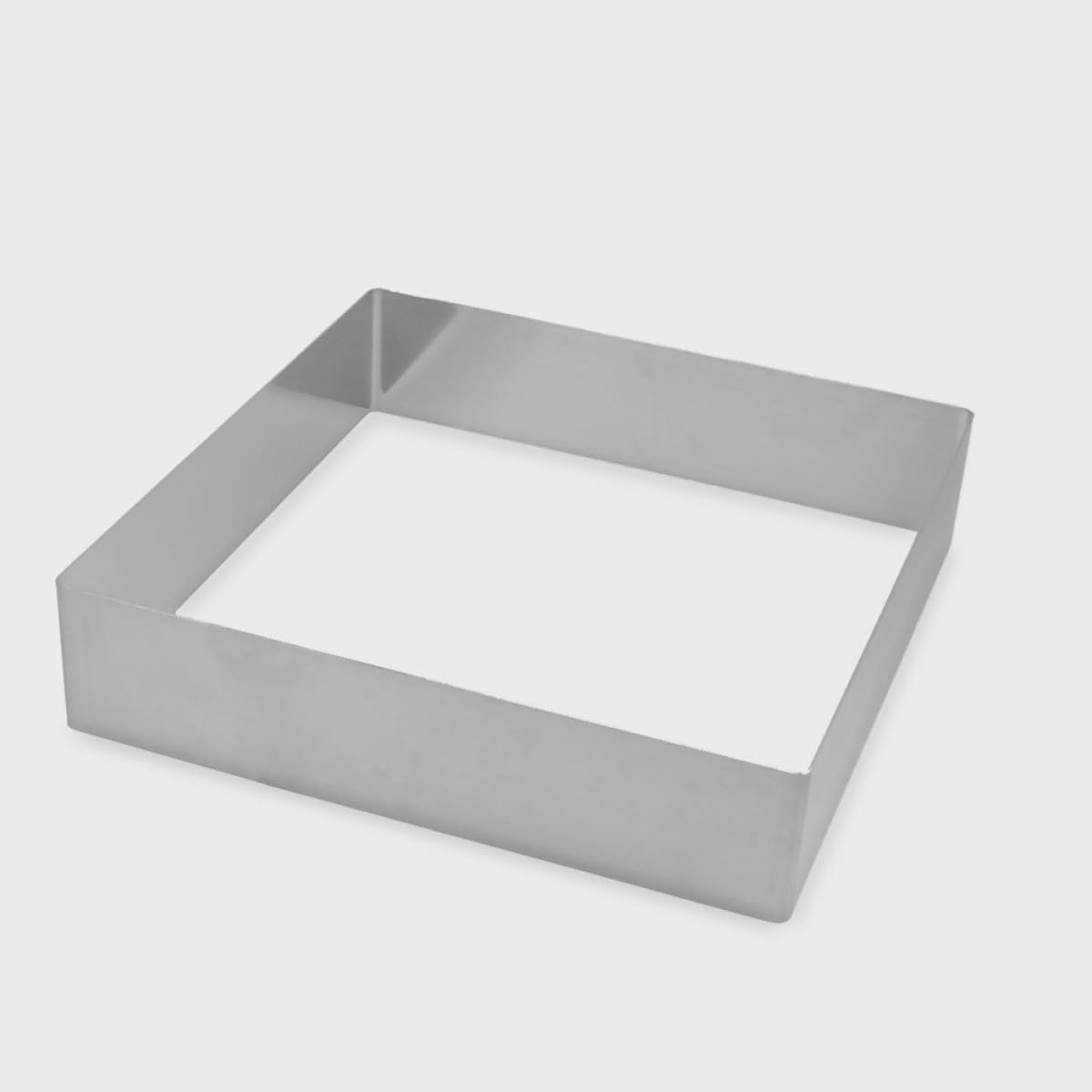 Ipetboom 2pcs 12-inch Stainless Steel Square Mousse Cake Rings for Household Baking, Fruit Cake Mold and Brownie Dessert Baking Tool for Family Gatherings and Festive Occasions