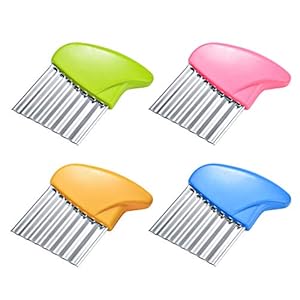 Aardappelsnijder, roestvrij staal, 4 stuks frietjes, golfmes, groenteschaaf, aardappelsnijder voor groenten, fruit en…