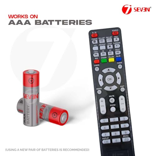Image of 7SEVEN Remote for Reconnect Tv Suitable for LCD LED Reliance Brand Television Remote Control - Match Exactly with Existing Remote Key by Key for Better Performance