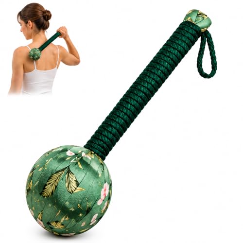 CIYOJA Mugwort Massage Hammer Manual Percussion Massage Tool Handheld Back Massager for Muscle Relaxation Shoulder & Full Body Recovery Easy Self Massage Portable Home Use