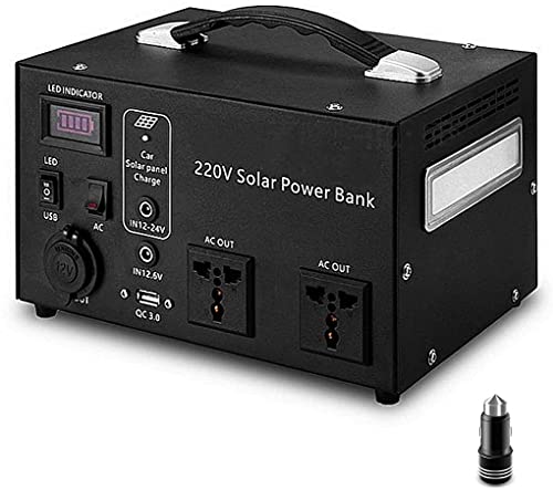 XXRR - Generador portátil de energía eléctrica de 500 W, alimentación de...