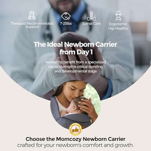 Image of Momcozy Newborn Carrier WeeSnug - Lightweight and Cozy Comfort for 7-25 lbs