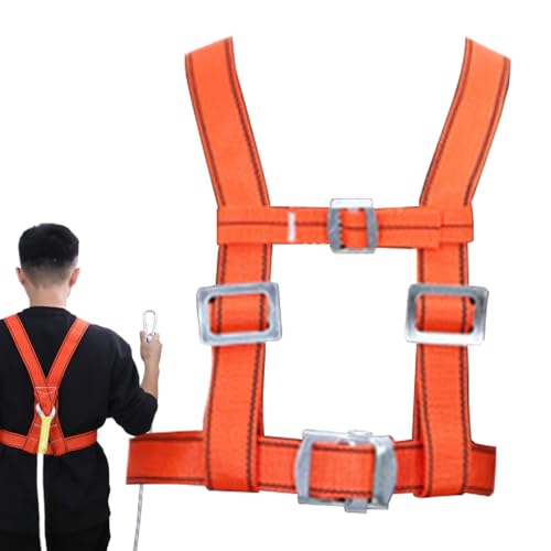 Generisch AUFFANGGURT - ABSTURZSICHERUNG FALLSCHUTZ SET: Optimaler Fallschutz Bei AUFFANGGURT Mit 1 Haltepunkte + Element Zur Ladungssicherung, Last Verwenden: 100kg, Orange
