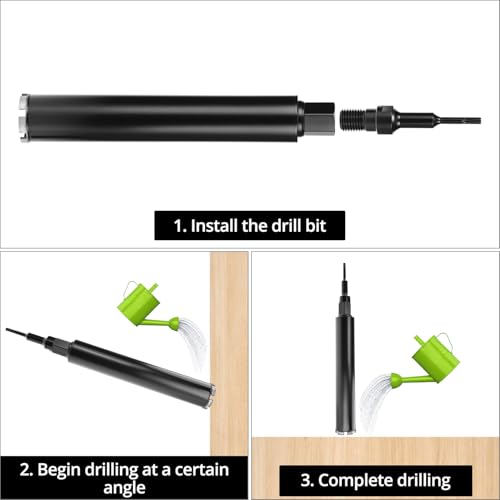 QWORK® Diamantbohrkrone 1¼ UNC mit SDS Plus-kompatiblem Adapter, Ø68mm L 420mm, Ideal für Stahlbeton, Beton,Marmor und Wandöffnungen