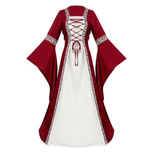 Robe médiévale rétro femme pour costume de bal masqué victorien et élégant