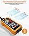 Natural Gas Detector with 18-Inch Gooseneck, Gas Leak Detector for Home, Gas Sniffer with Temp/Humidity, Audible & Visual Alarm, Locating The Source Like Propane Methane for RV (Includes Battery x6)