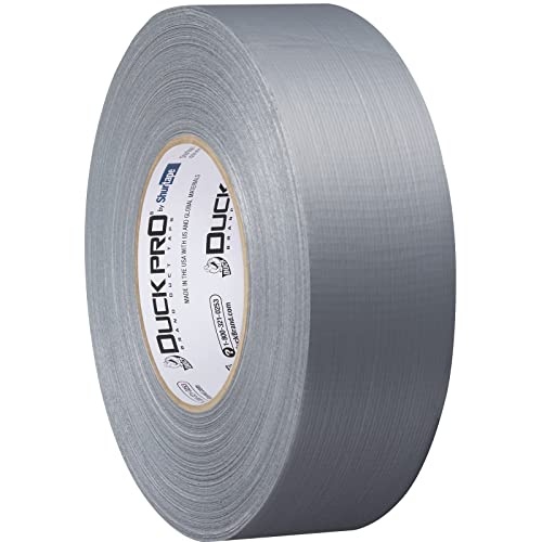 Image of Shurtape Duck Pro Professional Grade, All-Purpose Cloth Duct Tape for HVAC, Industrial and Packing, 48mm x 60yd, 11.0 mil, Silver, 1 Roll (105456)