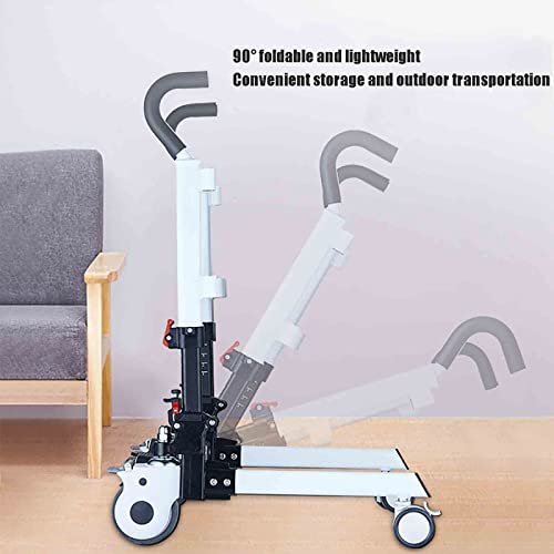 GUNEL Home Patient Lift Wheelchair, Portable Wedge Transfer Elevator, 180° Split Seat Bedside Toilet Elderly Nursing Device