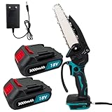 Kettensägen 6 Zoll, Elektrische Astsäge Ersatz Für Makita 18V, Elektrische Handkettensäge Mit 2 Akk