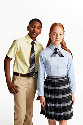 French Toast Boys' Adjustable Tie-4-7, Blue & Gold Plaid, 4-7 #TOP6