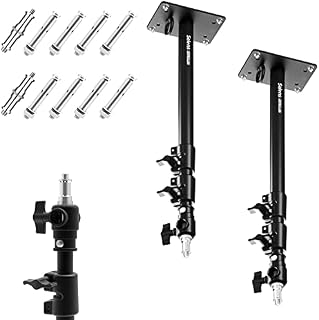 Selens Camera Wall Ceiling Mount Boom Arm 2Pcs for Photography Studio Video Strobe Flash Ring Light Max Length 103cm with 1/4" 3/8" Thread Screw Detachable for DSLR Camera Monolight