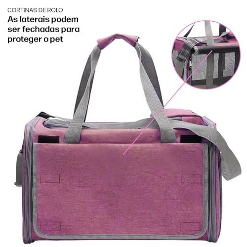 Bolsa Transporte Pet Grande Viagem Avião MADOG Wind (Rosa)