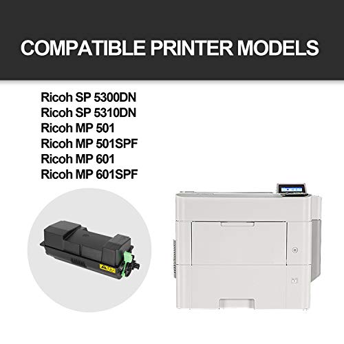 Cartucho de toner compatível Hehua de substituição para 407823 Ricoh SP 5300dn MP 501 MP 601 MP 501S