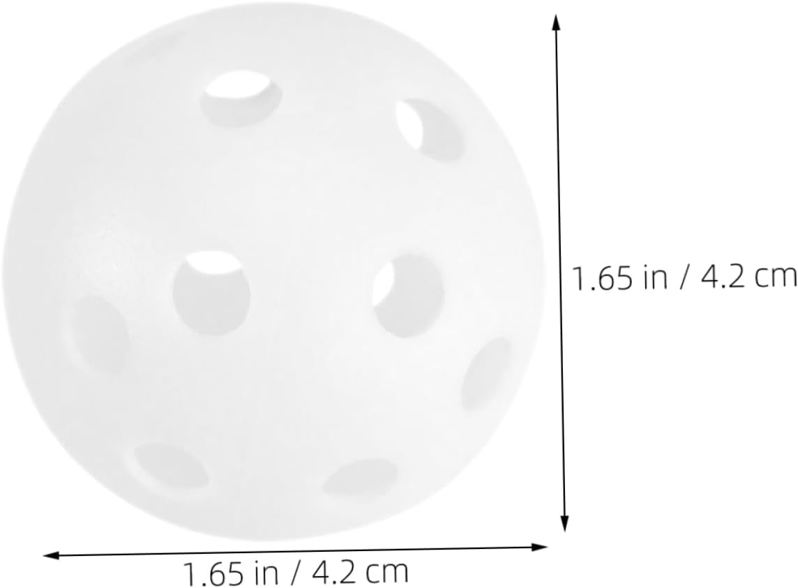 Toyvian 100pcs Soft Plastic Airflow Golf Training Balls Practice for Swing Improvement Lightweight Hollow Design for Year Fun