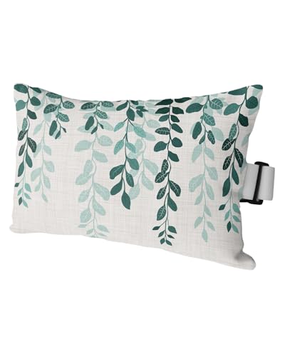 Rustic Vintage Leaves Outdoor Beach Pool Chaise Lounge Chair Head Throw Pillow Covers 12x20 With Insert And Adjustable Elastic Stripe Set of 1,Lumbar Cushion Pillow Cases,Geometric Abstract Plant Herb