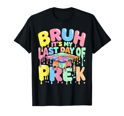 Bruh its My Last Day of PreK Graduation ice drip Pastel Kids T-Shirt