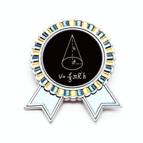 Broche circulaire volume C Médaille en Métal M aux finitions géométriques