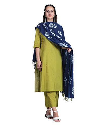 Image of Rustorange Women's Rayon Kurta Set with Dupatta