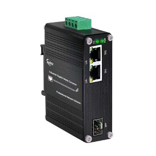 Convertisseur SFP vers Ethernet Gigabit anti-interférence industriel rail DIN