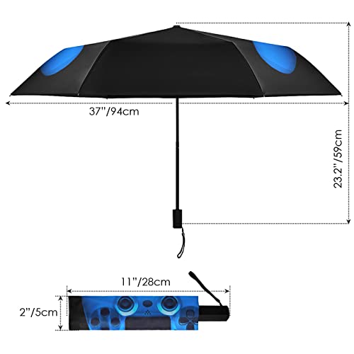 image for Oyihfvs Video Game Joystick Gamepad in Blue Neon Lights Isolated on Bl
