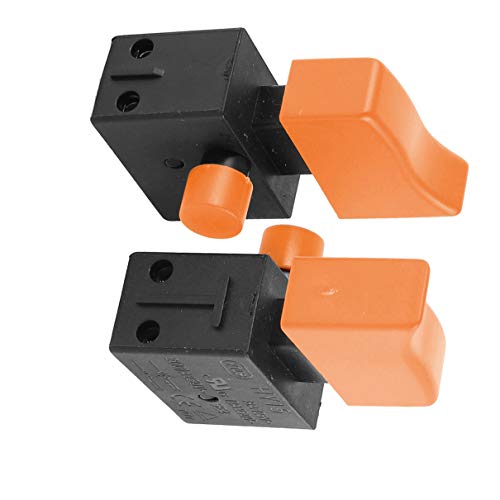 Aexit 2 Pcs Switches HY15 Latching NO+NO DPST Switch 18A 125V 12A/2A/10A Foot Switches 250V AC