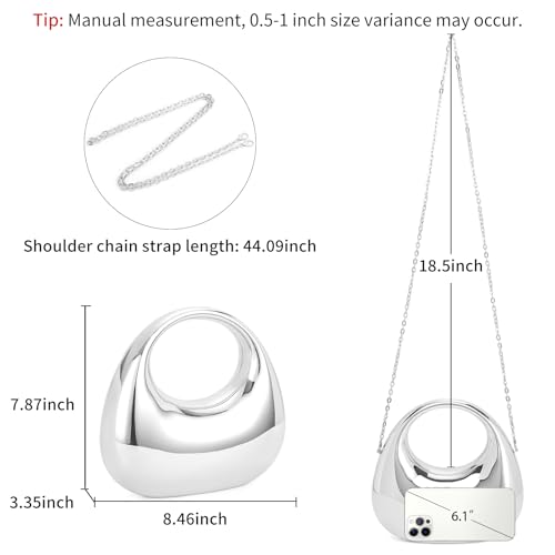 Image of RNIEGA Clutch Purses for Women, Evening Bag with Detachable Chain Ladies Sparkling Party Handbag Wedding Bags