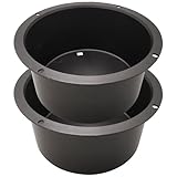 6.5' Speaker Baffle, Suitable for DIY Bookshelf Speaker Home Audio Systems or Car Speaker Systems with 6.5' Speaker, Hard Plastic Material, Round, Black Color (Pack of 2)