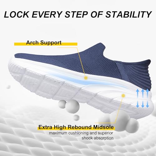 Women's Walking Shoes Slip On Sneakers Comfort Lightweight Non Slip Workout Gym Nurse Shoes4