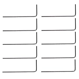 10 Stuks Gitaar Brug Zadel Ijzer Zeskant Hex Wrench 1.27mm voor Japanse Gitaar Onderdelen 1/20 inch