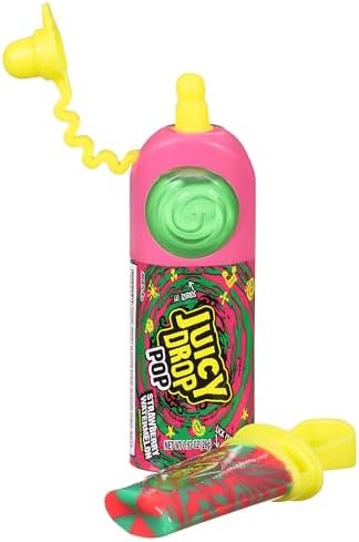 Bazooka Juicy Drop Pop Laydown Box, 0.92 Ounce (Pack Of 21)