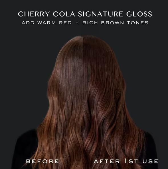Image of Kristin Ess Hair Gloss in Cherry Cola Warm Red Brown - 4 Wk Semi Permanent Hair Dye Glaze - Color Depositing Conditioner & Brassy Toner for Vibrant Color, Shine + Gloss, Vegan, Silicone & Ammonia Free