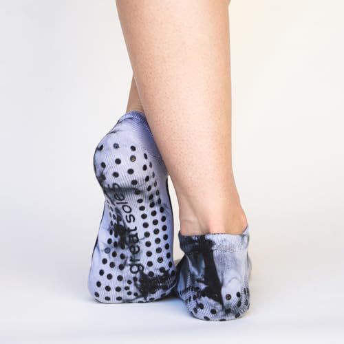 Great Soles - Meias antiderrapantes de ioga para pilates, barra, balé e uso diário - Ava Tie Dye Tab