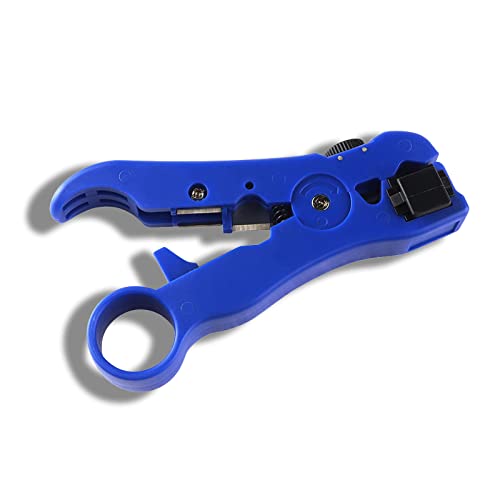 FLYPIG Rotary Coax Coaxial Cable Wire Cutter Stripper For RG59 RG6 RG7 RG11 RG 6 7 11 Cat5 Cat6 Universal Coaxial And Cat Wire Stripping Tool