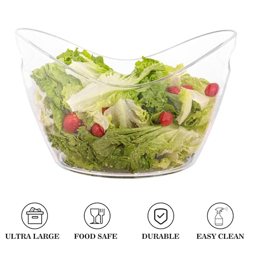 Large 3-Gallon Clear Plastic Ice Bucket, Beverage Tub for Parties (Pack of 2) - Image 6