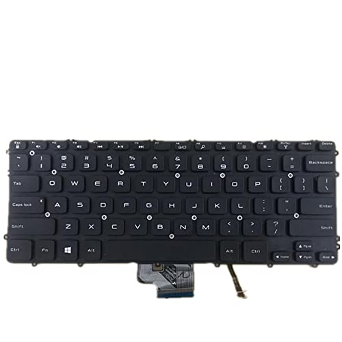 Clavier Dell Precision M3800 en version US pour résoudre les pannes de frappe sur PC portable noir