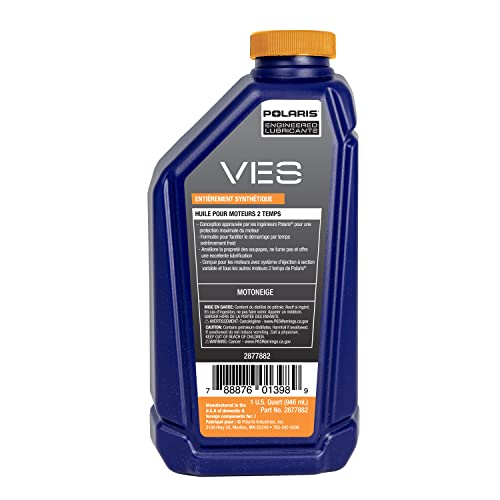 Polaris Snowmobile VES Full Synthetic 2-Cycle Oil, For 2-Stroke Snowmobiles