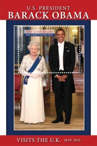 2011 President Barack Obama Visits The United Kingdom, Queen Elizabeth II, Collectible Souvenir Stamp, Mint Never Hinged