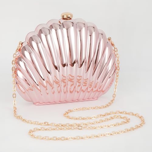 Image of Women Seashell Evening Bag Purse Mermaid Chain Strap Clutch Handbag Shoulder Bag | Seashell
