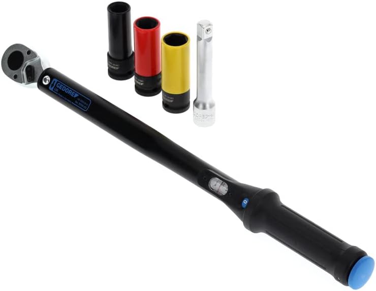 GEDORE Torque wrench set with square drive, 1/2", 40-200 Nm, Set with impact sockets/extension, 3550-UK-LS4