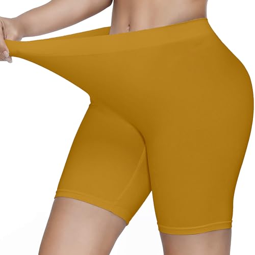 Image of KYDA Women's Anti Bacterial Cycling Shorts, Under Skirt Biker Shorts, High Waist Stretchable Yoga Shorts & Gym Workout Skin Fit Shorties