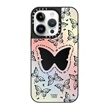 CASETiFY ミラー iPhone 14 Pro ケース [1.5mからの落下試験をクリア/MagSafe に対応] - You Give Me Butterflies - ブラック (ブラックバンパー)